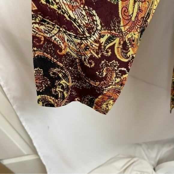 J Jill Paisley Black Brown Boho Forest Fairy Drop Waist Dress NWOT Size L - Picture 5 of 13